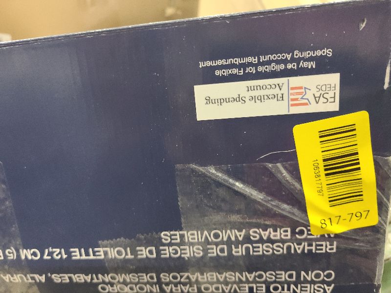 Photo 1 of 2-in-1 Locking Raised Toilet Seat with Tool-free Removable Arms