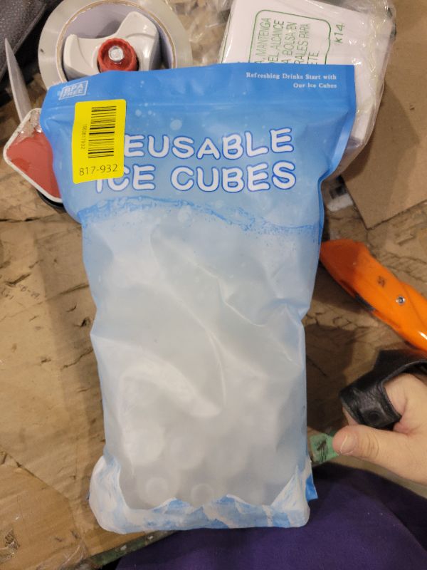 Photo 1 of 100 Pack Reusable Ice Cube for Drinks, Clear Round Shape Plastic ice Cubes Without Diluting BPA Free, Refreezable Ice Cubes for Coffee, Wine, Whiskey, Cocktails (Transparent)