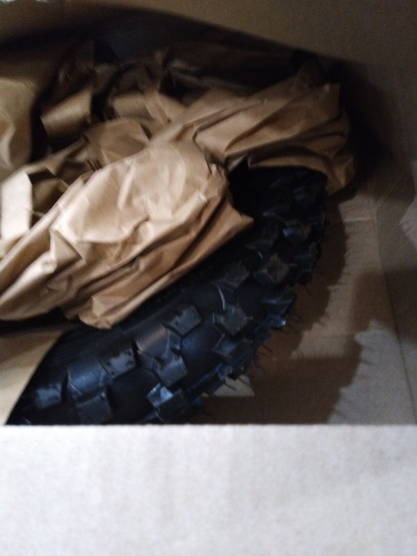 Photo 1 of 2.5-10" Off-Road Tire and Inner Tube Set - Dirt Bike Tire with 10-Inch Rim and 2.5/2.75-10 Dirt Bike Inner Tube Replacement Compatible with Honda CRF50/XR50, Suzuki DRZ70/JR50, and Yamaha PW50