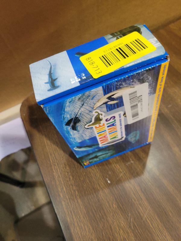 Photo 1 of 12 PCS Plastic Marine Animal Figurines with 12 Introduction Flashcards, Ocean Animals Learning Recognition Cards Realistic Undersea Animal Figures Educational Learning Toy Set for Kids, Classroom