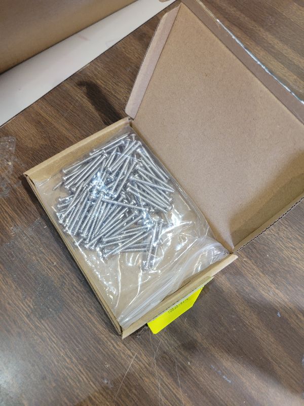 Photo 1 of #6 x 1-1/2" Pan Head Torx Drive Self Tapping Screws, 304 Stainless Steel 18-8 Wood Screw Sheet Metal Screw, Star Drive, Full Thread Coverage, 100-pack