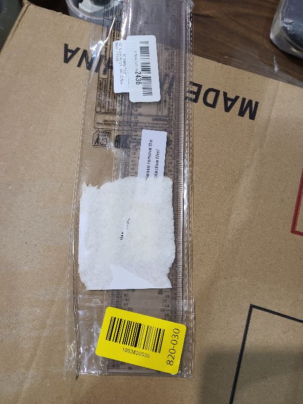 Photo 1 of 12" Clear Acrylic Ruler Zero-Centering Ruler with Inches Measuring Tool Labeled to 1/16th of an inch Straight Edge Rulers for Paper Cutting Craft Supplies School Supplies for Students, Office