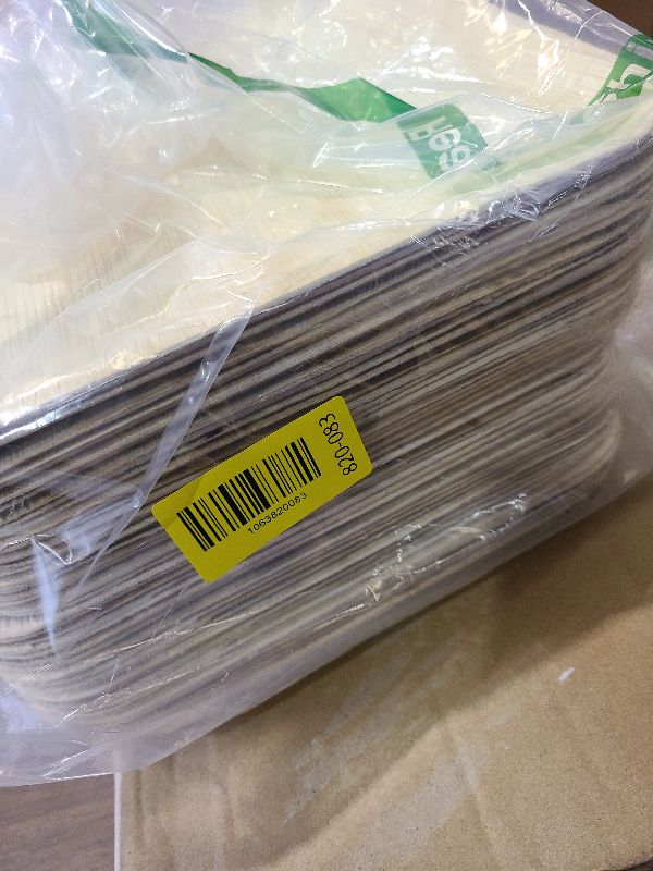 Photo 1 of 2 ZEBRAZ Premium 10” Palm Leaf Disposable Plates – Set of 50, Heavy-Duty Dinner Plates, Natural Plastic Alternative, Compostable & Microwave Safe for Weddings, Parties & Events