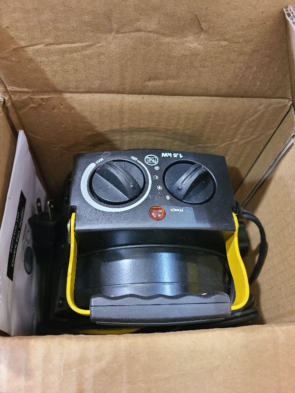 Photo 1 of 1500W Portable Garage Heater, Electric Outdoor Heater with Fast Heating & Overheat Protection, Patio and Greenhouse Space Heater for Indoor or Outdoor Use?Yellow?