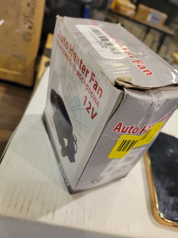 Photo 1 of 12V 200W Portable Car Heater & Defroster - 12 Volt Plug in Car Heater for Vehicle, Windshield Defogger with 360° Rotation (Black)