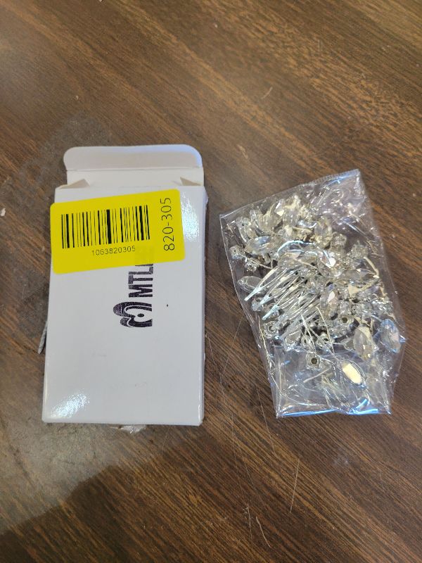 Photo 1 of 2 Pcs Bridal Wedding Hair Comb Rhinestone Silver Bridal Side Comb Crystal Rhinestone Hair Accessories for Women and Girls