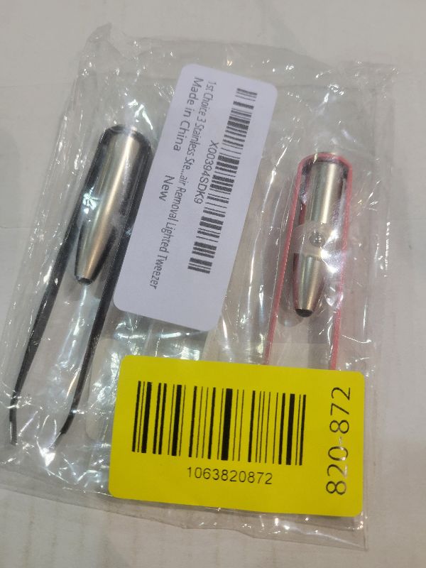 Photo 1 of 1st Choice 3 Stainless Steel Make Up LED Light Eyelash Eyebrow Hair Removal Lighted Tweezer