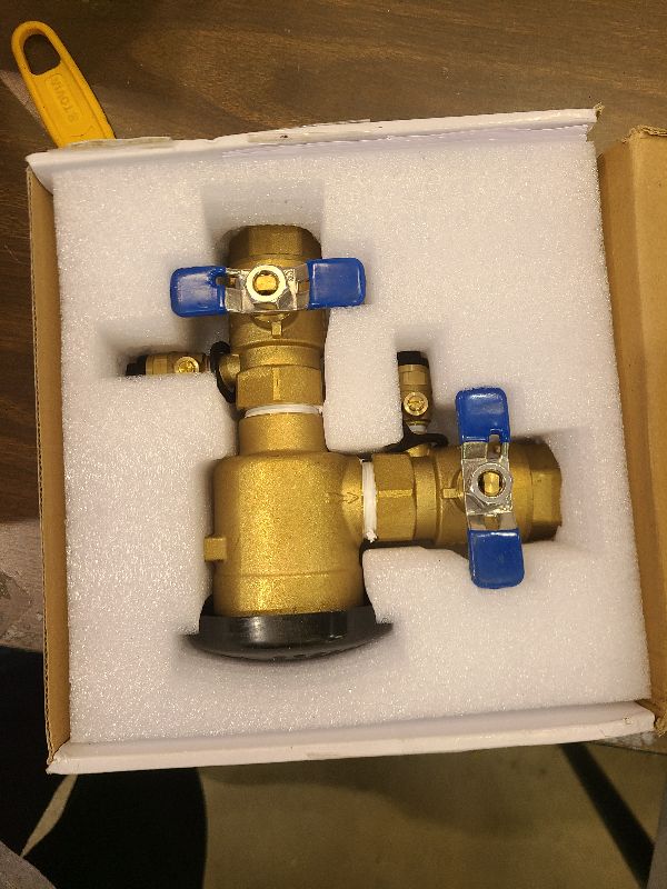 Photo 1 of 1”720A Pressure Vacuum Breaker Assembly, Replacement for Zurn Wilkins 1-720A Thickened Brass Backflow Preventer Valve, Max 400 PSI, for Irrigation Systems and Commercial Water Supply Systems