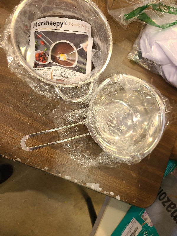 Photo 1 of 1000ML/1QT Double Boiler Chocolate Melting with 2QT 304 Stainless Steel Pot, Chocolate Melting Pot with Silicone Spatula