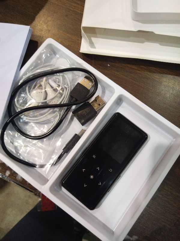 Photo 1 of 128GB MP3 Player with Bluetooth 5.2, AiMoonsa Music Player with Built-in HD Speaker, FM Radio, Voice Recorder, HiFi Sound, E-Book, Earphones Included