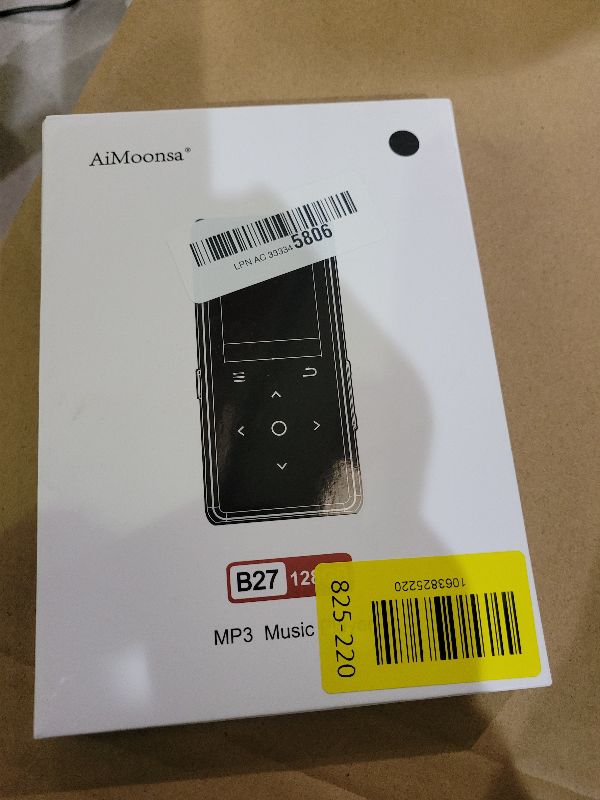 Photo 1 of 128GB MP3 Player with Bluetooth 5.2, AiMoonsa Music Player with Built-in HD Speaker, FM Radio, Voice Recorder, HiFi Sound, E-Book, Earphones Included