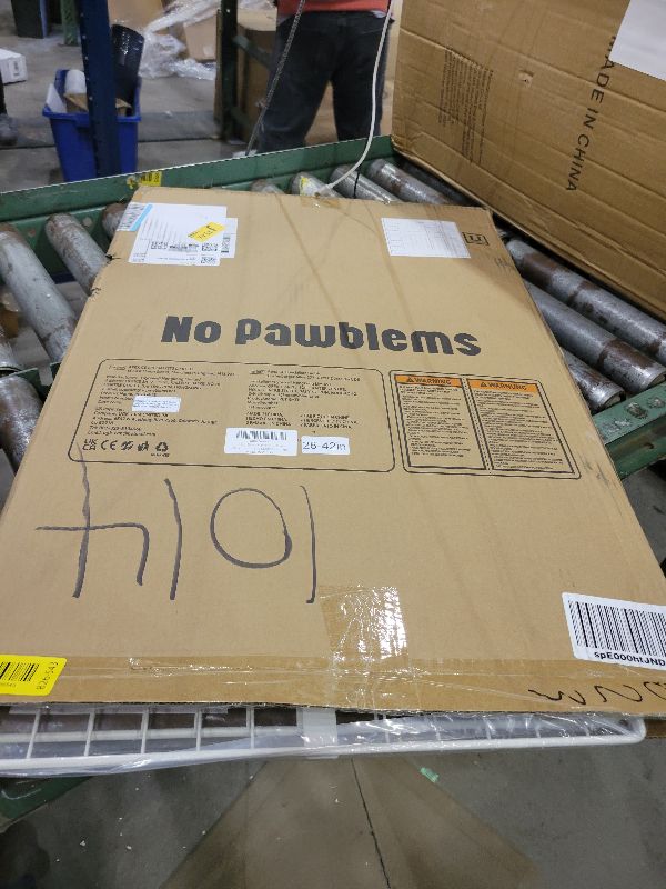 Photo 1 of 16-Inch Height Extension for Pet Gates, Adjustable Top Extension Piece for 26-42 Inch Wide Gates, Prevents Cats from Jumping Over, White