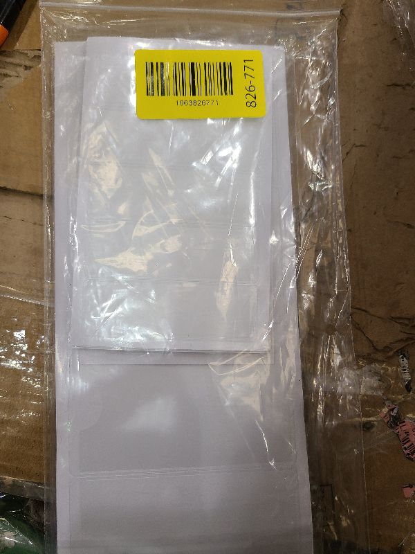 Photo 1 of 100 Pieces Clear Adhesive Pockets Holder and Clear Binder Label Business Card Pockets Card Holder for Organizing and Protecting Labels, Business Cards, Photos