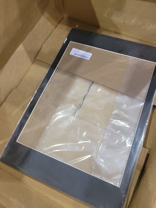 Photo 1 of 11x14 Mat for 12x18 Frame - Precut Mat Board Acid-Free Black 11x14 Photo Matte Made to Fit a 12x18 Picture Frame, Premium Matboard for Family Photos, Show Kits, Art, Picture Framing, Pack of 1 Mat