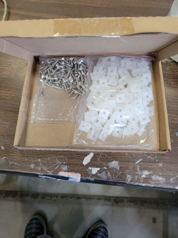 Photo 1 of 120 Pcs Drawer Bottom Support Brackets,Drawer Wedges with Screws, Fixing Mending Wedges, Angle Code Bracket Fasteners, Plastic Drawer Reinforcement Repair Kit for Furniture Sagging Drawer