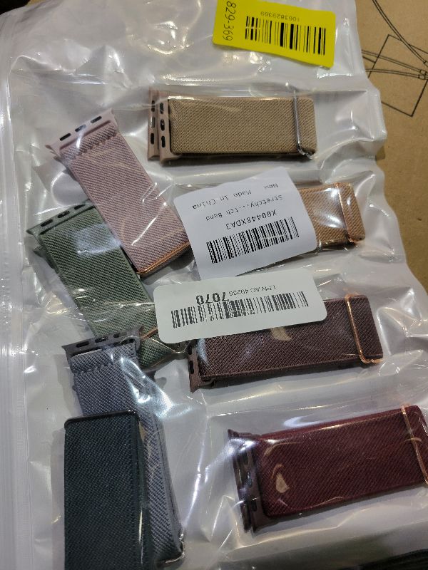 Photo 1 of 10 Pack Stretchy Bands Compatible with Apple Watch Band 40mm 38mm 41mm 42mm 44mm 45mm 46mm 49mm Women Men, Water-Resistant Solo Loop Elastic Sport Straps for iWatch Series 11 10 9 8 7 6 5 4 3 SE Ultra