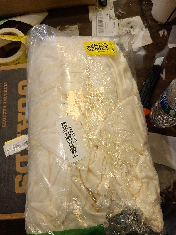 Photo 1 of 10x10ft Wrinkle Free Ivory Backdrop Curtain for Parties Soft Fabric Drapes Wedding Ivory Curtain Backdrop for Birthday Party Decorations Background for Photography 5x10ft,2 Panels