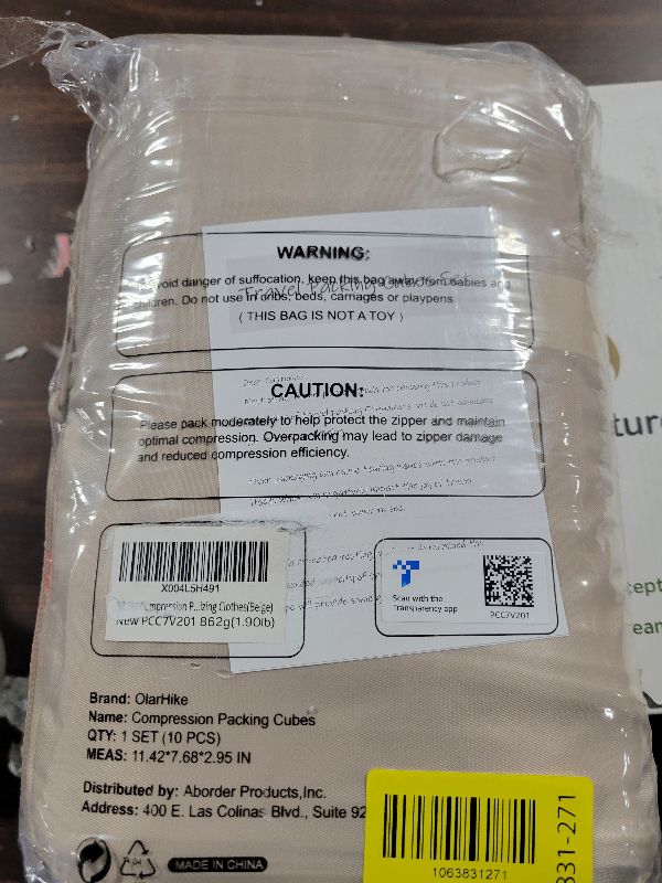 Photo 1 of 10 Set Compression Packing Cubes for Travel Gifts Women Mom,OlarHike Luggage Clothes Organizer for Travelers,Airplane/Cruise/Car/Train Travel Essentials,Compressible Expandable Saver Space Bags(Beige)