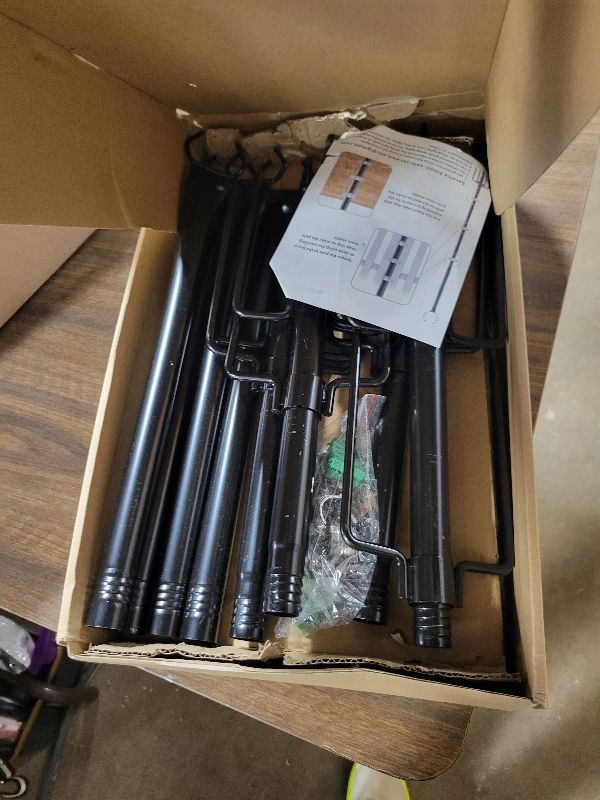 Photo 1 of 10Ft String Light Poles 4 Pack,Light Poles for Outside Lights,Outdoor with Fence Brackets Hanging Lights,Metal Stand Deck Patio Backyard