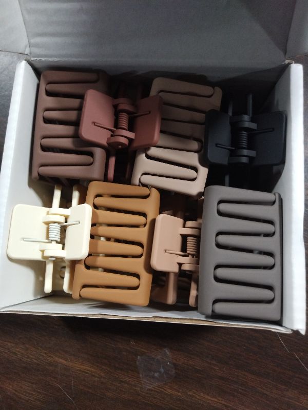 Photo 1 of 1.6" Matte Small Double Row Teeth Hair Clips for Women - Strong Hold Jaw Clamps for Thin, Fine & Thick Hair