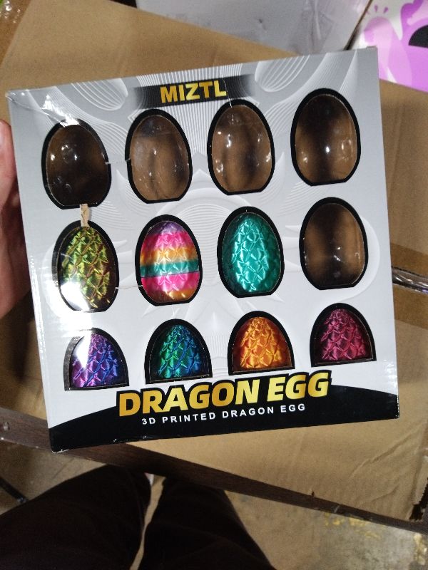 Photo 1 of 12PACK 3D Printed Dragon Eggs, Mini Mystery Crystal Dragon 3D Printed Toy for Easter Basket Stuffers and Essentials, Easter Toys & Decor