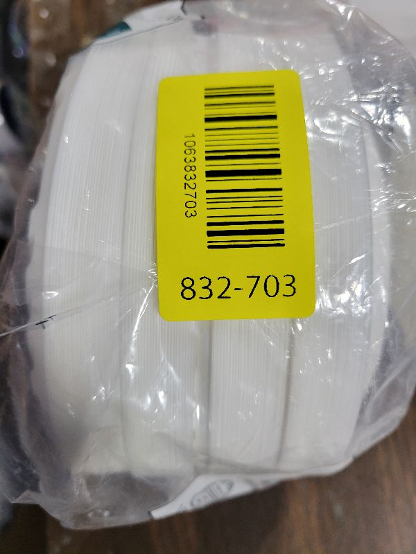 Photo 1 of 100 Count Disposable 6 Inch White Plastic Dessert Plates