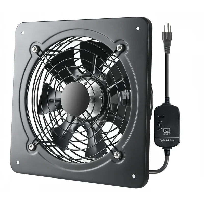 Photo 1 of 12 Inch Window Exhaust Wall Mounted Ventilation Basement Extractor Industrial Fan 720 CFM High-Speed1460 RPM Industrial Fan for Home Garage Office Commercial Use (12 Inch+Speed Control)