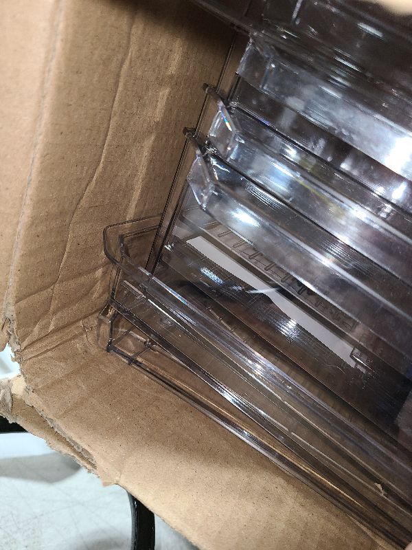 Photo 1 of 2 Set, 2 Tier Clear Organizer with Dividers for Cabinet, Shlef, Counter - MultiUse Slide-Out Storage Container - Kitchen, Pantry, Medicine Cupboard Bins, Bathroom, Vanity Makeup, Under Sink Organizing