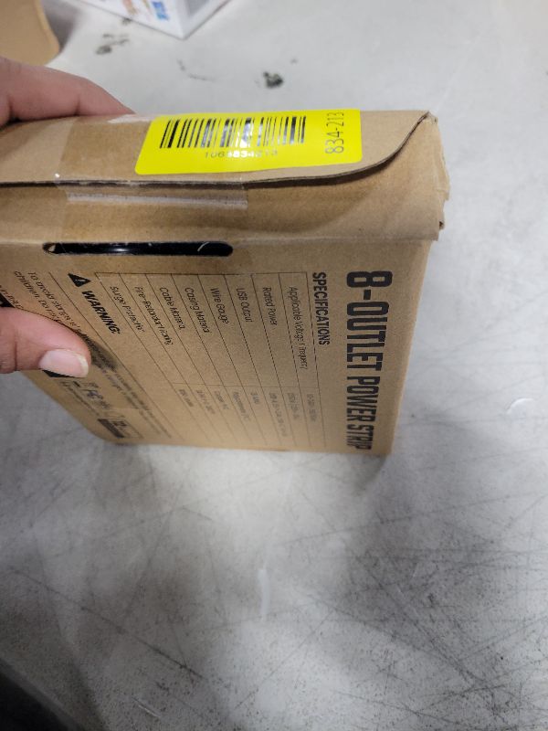 Photo 1 of 10Ft Extension Cord with Multiple Outlets, Flat Plug Power Strip Surge Protector with 10 Ft Long Cord, 8 Outlet 4 USB Ports (2 USB C), Multi Outlet Wall Plug for Office, College, Dorm Room Essentials