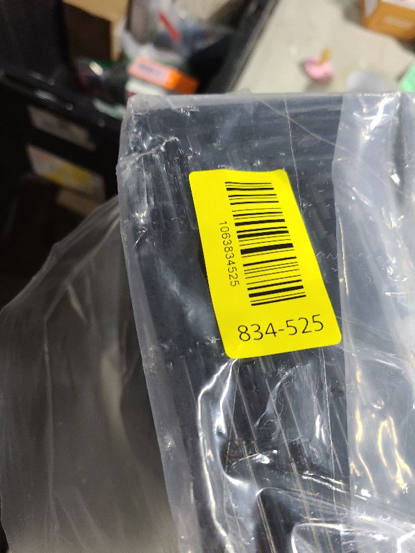 Photo 1 of 12 Pcs Under Couch Blocker for Bed Adjustable Furniture Plastic Under Bed Blocker with 30 Ties Black Couch Barriers for Dogs Pets Cats (Style 1)