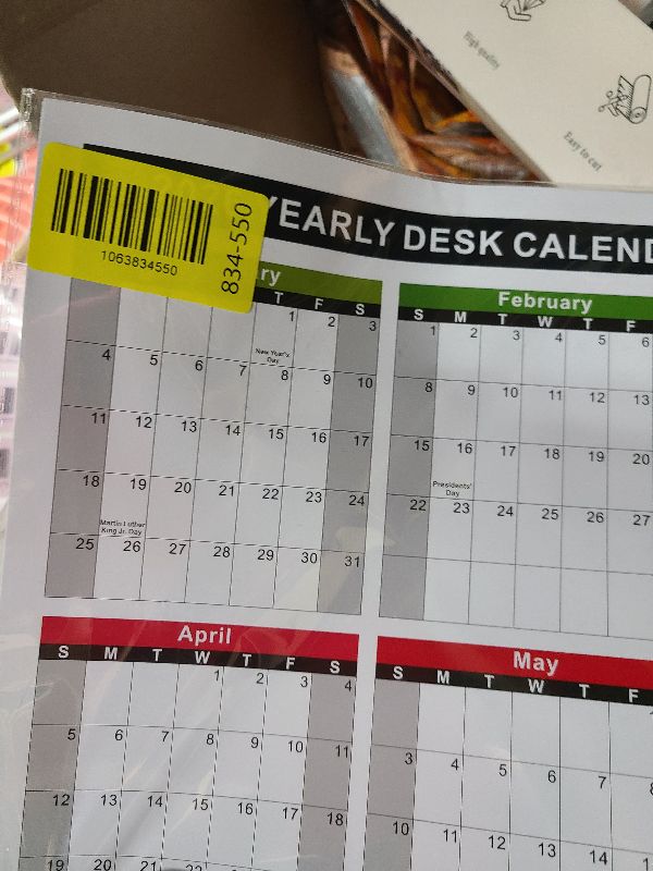 Photo 1 of 2026 Wall Desk Calendar 11x17 Inch, Reversible 2-Sided Horizontal or Vertical, 12 Month with Generous Block Space & Holidays Marked for Office, Home, School - 2 Pack (1 Laminated & 1 Cardstock)