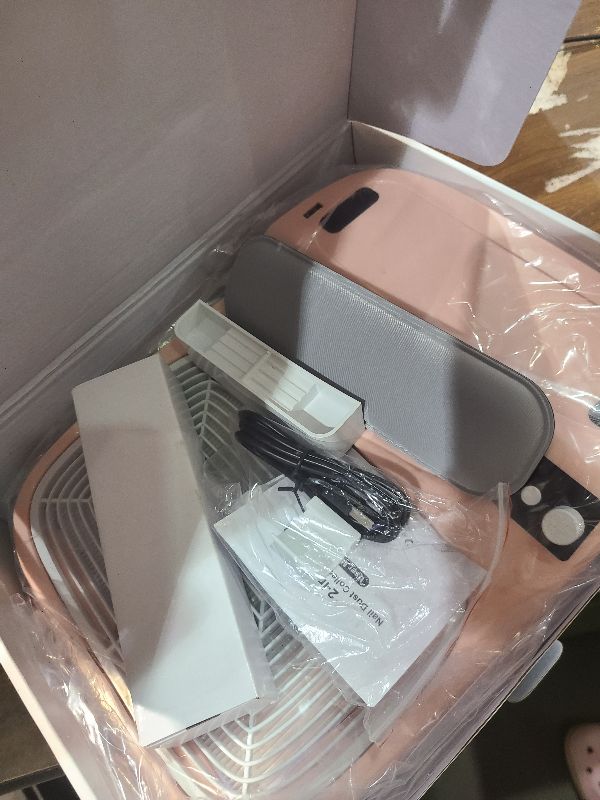 Photo 1 of 2-in-1 Nail Dust Collector & Electric Nail Drill File, Cordless Nail Machine with Stepless Speed Forward Reverse, 5 Suction Mode 4000RPM Dust Collector Nail Tech 6000mAh Rechargeable for Home Salon