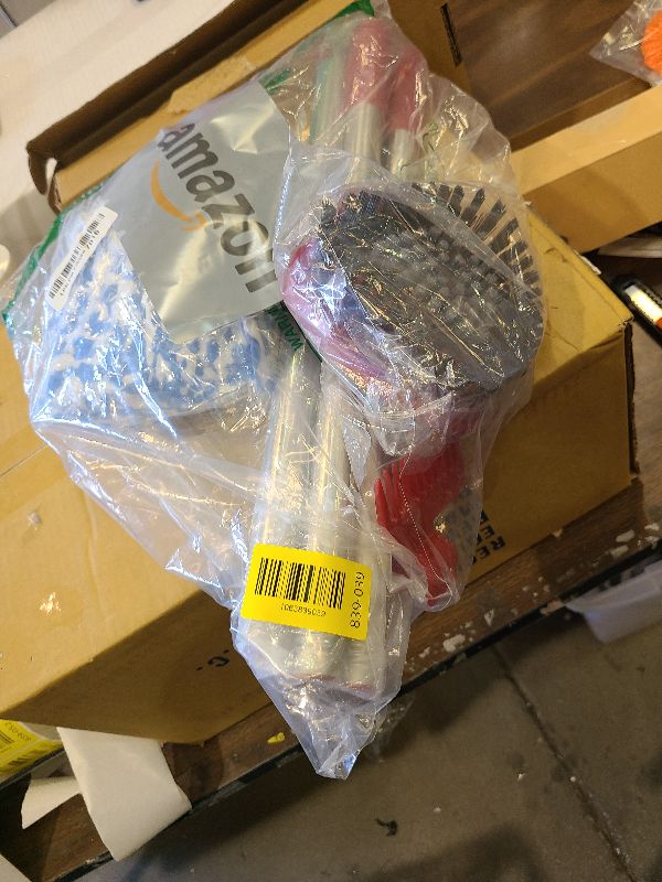 Photo 1 of 2 Pack Spin Mop Heads Replacement Compatible with O Cedar RinseClean 2 Tank, Upgraded Scrub Brush,4 Section Mop Handle and 1 Base Combo Set, Microfiber Replace Head Refill