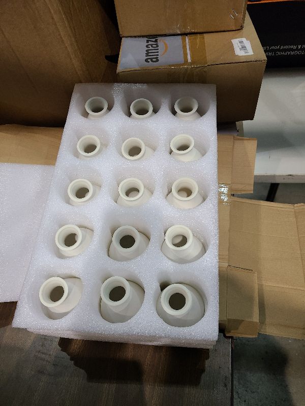 Photo 1 of 15 Pack White Ceramic Bud Vases Bulk, 3.9 Inch Small Boho Flower Vase, Matte White Vase for Centerpieces, Pampas Grass, Dried Flowers, Wedding Table and Home Décor
