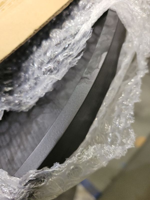 Photo 1 of 20 inch Round Solid Wood Serving Tray Extra Large Tea Coffee Snack Food Meals Serving Plate Non-Slip Kitchen Party Bar Server Ottoman Tray Breakfast Tray with Raised Edges Black