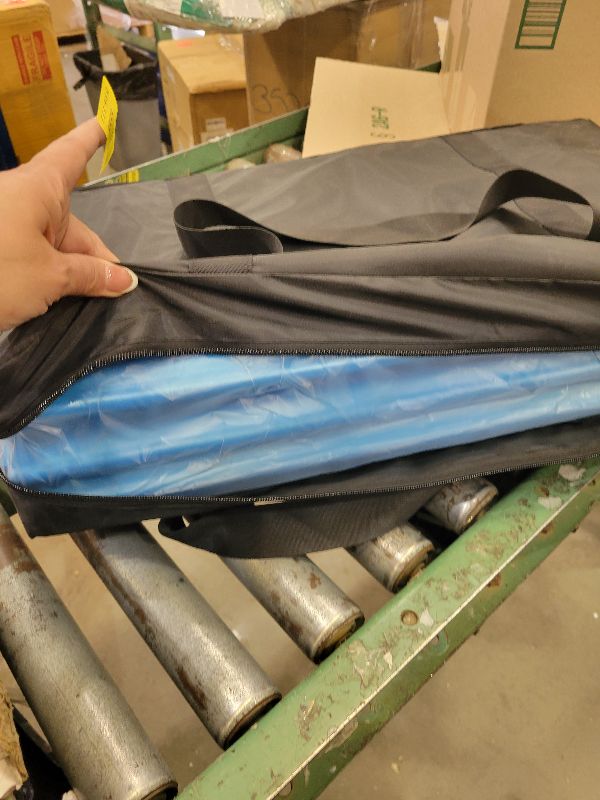 Photo 1 of 2 Person Camping Foam Sleeping Pad Lightweight Closed Cell Folding Camping Mat Double Camping Mattress Portable for Outdoor Hiking Mountaineering Blue