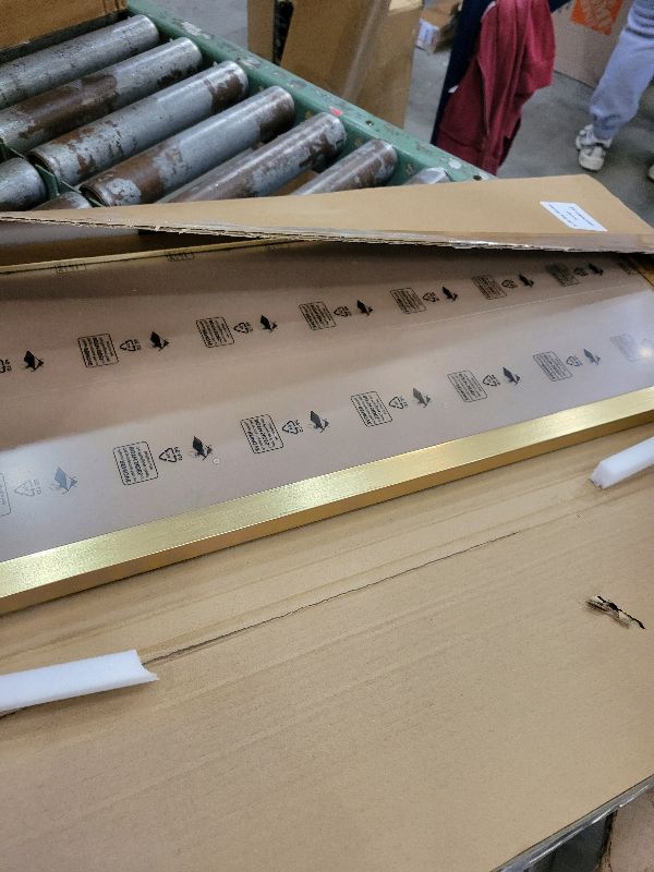 Photo 1 of 10x30 Frame Gold, Modern 30x10 Picture Poster Frame, Horizontal Vertical Hanging, Ornate 10 by 30 Gallery Family Concert Portrait Photo Frame Anniversary/Birthday/Wedding/Thank you/Christmas Gift