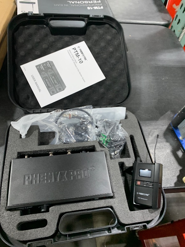 Photo 1 of Phenyx Pro UHF Stereo Wireless in Ear Monitor System, Wireless IEM, 900MHz Band Selectable Frequency, Rack Mountable, 160 ft. Operation, Suitable for Stage, Studio, Exhibit, Lecture, Speech (PTM-10)