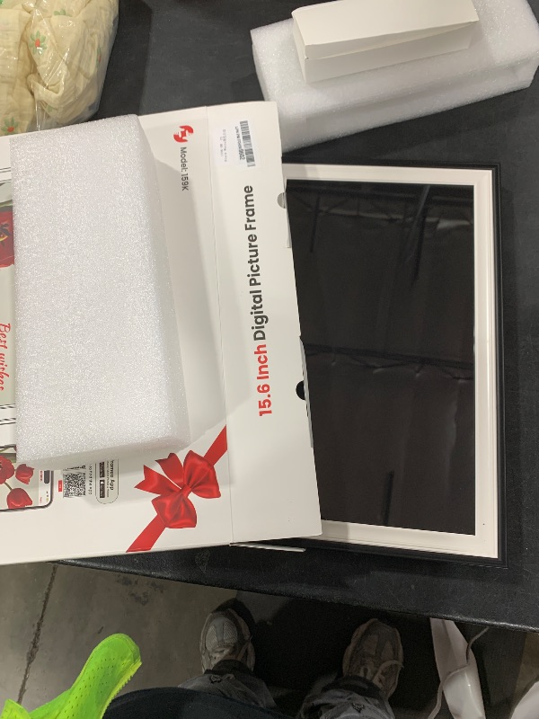 Photo 1 of BIGASUO Digital Picture Frame Frameo 15.6" WiFi Electronic Photo Frames Large with 64GB Memory 1920x1080 IPS FHD Touch Screen Share Moments Instantly Anywhere Photo Gifts for Parents and Grandparents