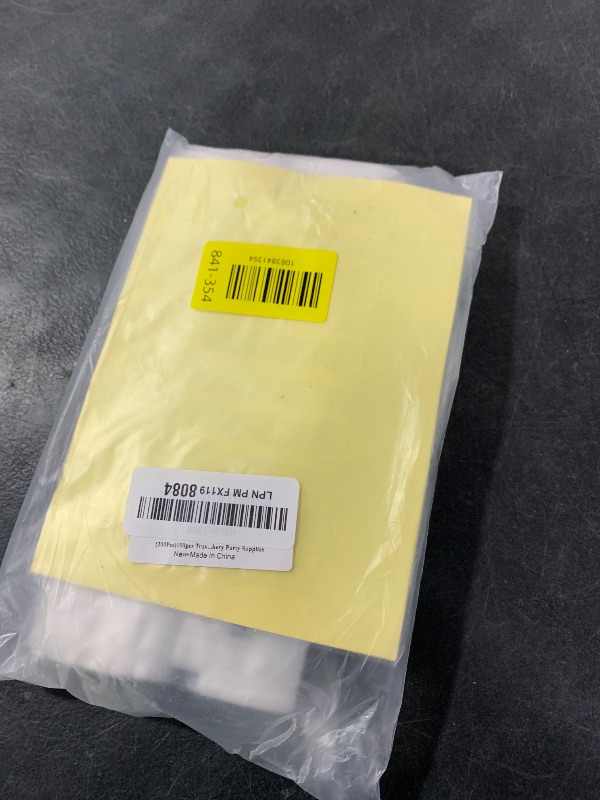 Photo 1 of (200Pcs)100pcs Translucent Plastic Bags/Bakery Bags with 100pcs Hand made Stickers for Cookie Cake Chocolate Candy Snack Wrapping Good for Bakery Party Supplies