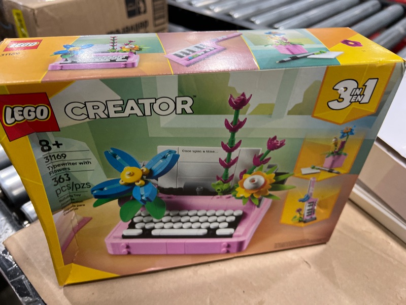 Photo 1 of LEGO Creator 3 in 1 Typewriter with Flowers - Building Toy with 3 Building Options, Typewriter, Flowerpot with Pen & Notebook, or Keytar - Gift Idea for Birthdays - 31169