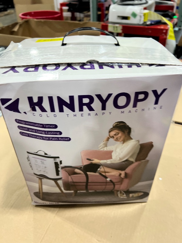 Photo 1 of Cold Therapy Machine with Programmable Timer, Portable Ice Machine for Knee After Surgery, Knee Replacement Recovery System, Cryotherapy Pain Relief w/Compression Pad