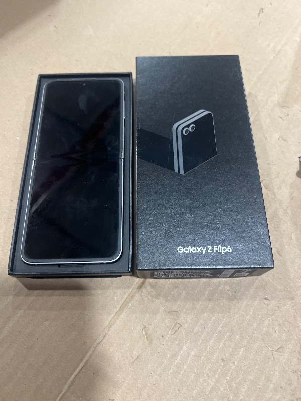 Photo 1 of Samsung Galaxy Z Flip6, 512GB Unlocked Android Smartphone, FlexCam, Photo Assist, Camcorder Mode, Live Interpreter, Foldable Design, Pocket-Sized Portability, 2024, US 1 Yr Warranty, Silver Shadow