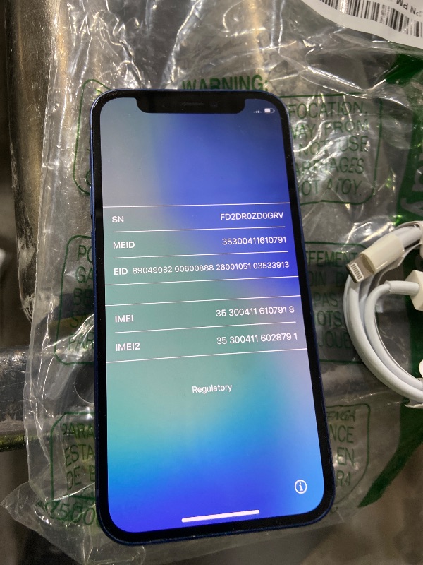 Photo 1 of Apple iPhone 12 Mini, US Version, 256GB, Blue - Unlocked (Renewed)