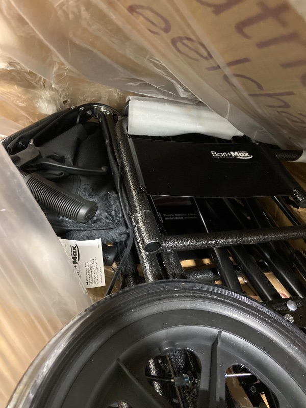 Photo 1 of Dynarex DynaRide Bariatric Transport Plus Wheelchair, Has a 22” x 18” Seat and a Reinforced Steel Frame & 450 Pound Weight Capacity, Silver, 1 DynaRide Bariatric Transport Plus Wheelchair