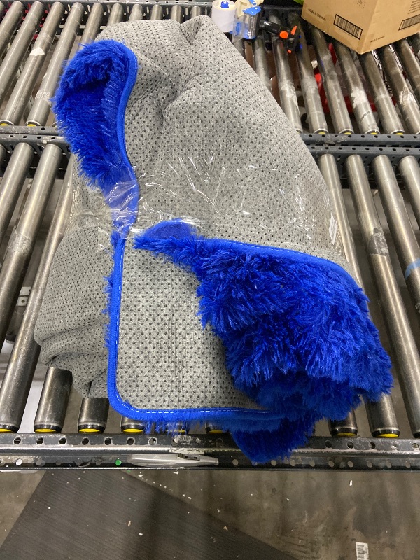 Photo 1 of plumlik 8x10 Area Rugs for Living Room, Blue Large Fluffy Shag Rug for Bedroom and Nursery, Soft and Comfy, Big Fuzzy Carpet