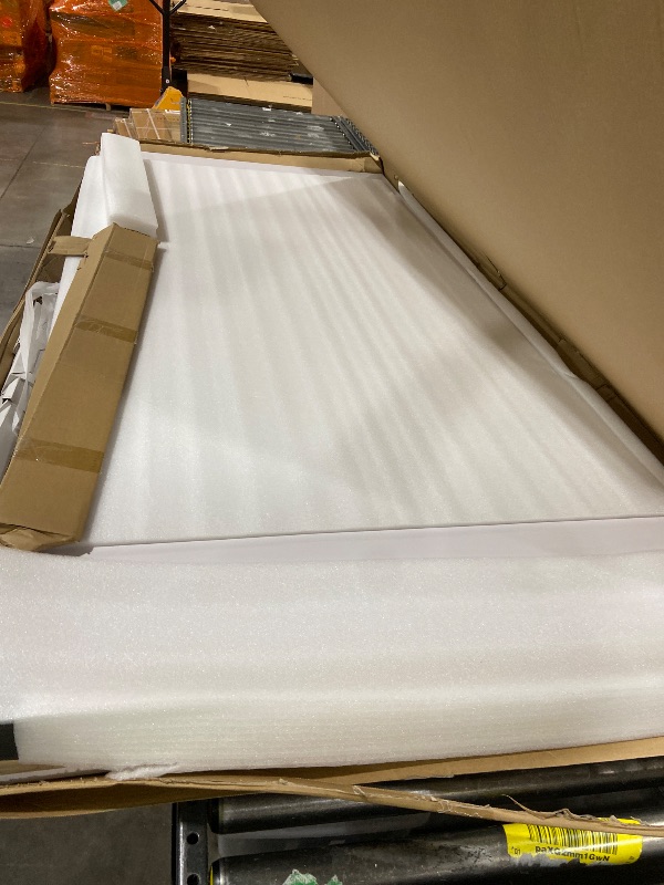 Photo 1 of JUBEST 40"x86" Concealed Sliding Barn Door with Horizontal Groove and Soft Close Hardware Kits, White Flush Hidden Door for Opening 32"-36"x84", Waterproof and Smooth Sliding, for Interior Using