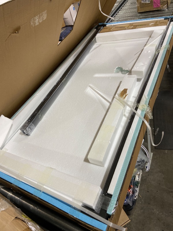 Photo 1 of Shower Doors, 36–36'' W x 72'' H Sliding Glass Shower Door, Matte Black Aluminum Frame, 1/4'' (6mm) High-Strength Tempered Glass, for Walk-in Showers