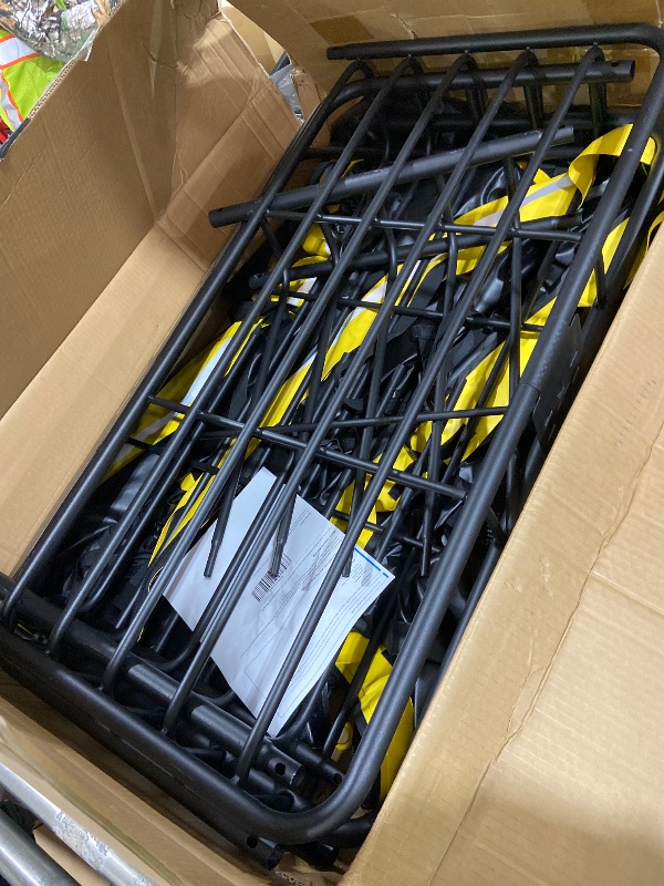 Photo 1 of 64" x 39" Universal Roof Rack Basket, 200 Lbs Capacity Rooftop Cargo Carrier Basket with 21 Cubic Feet (52" x 39" x 18") Waterproof Luggage Bag, for Suvs, Trucks, Vehiclesor Suvs, Trucks, Vehicles