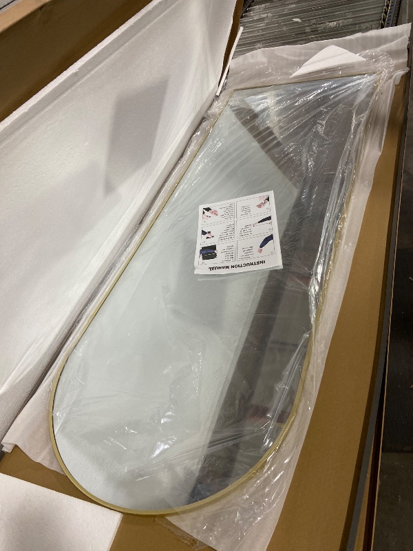 Photo 1 of HARRITPURE 56"x21"Full Length Mirror Arch Floor Mirrors with Aluminum Alloy Frame Free-Standing Wall Mounted or Leaning Large Bedroom Dressing Mirror Modern & Contemporary Decor for Home,Gold